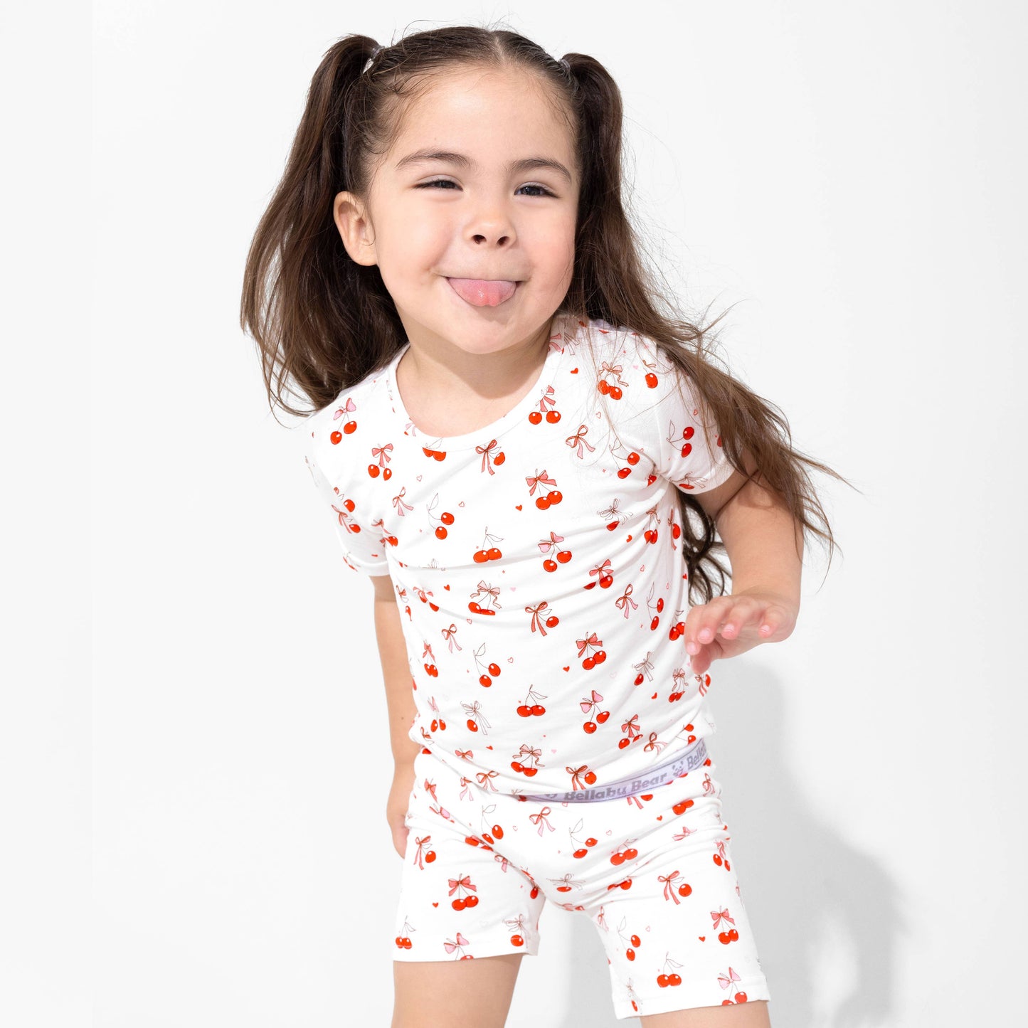 Kids Cherry On Top Bamboo Pajama Short Set
