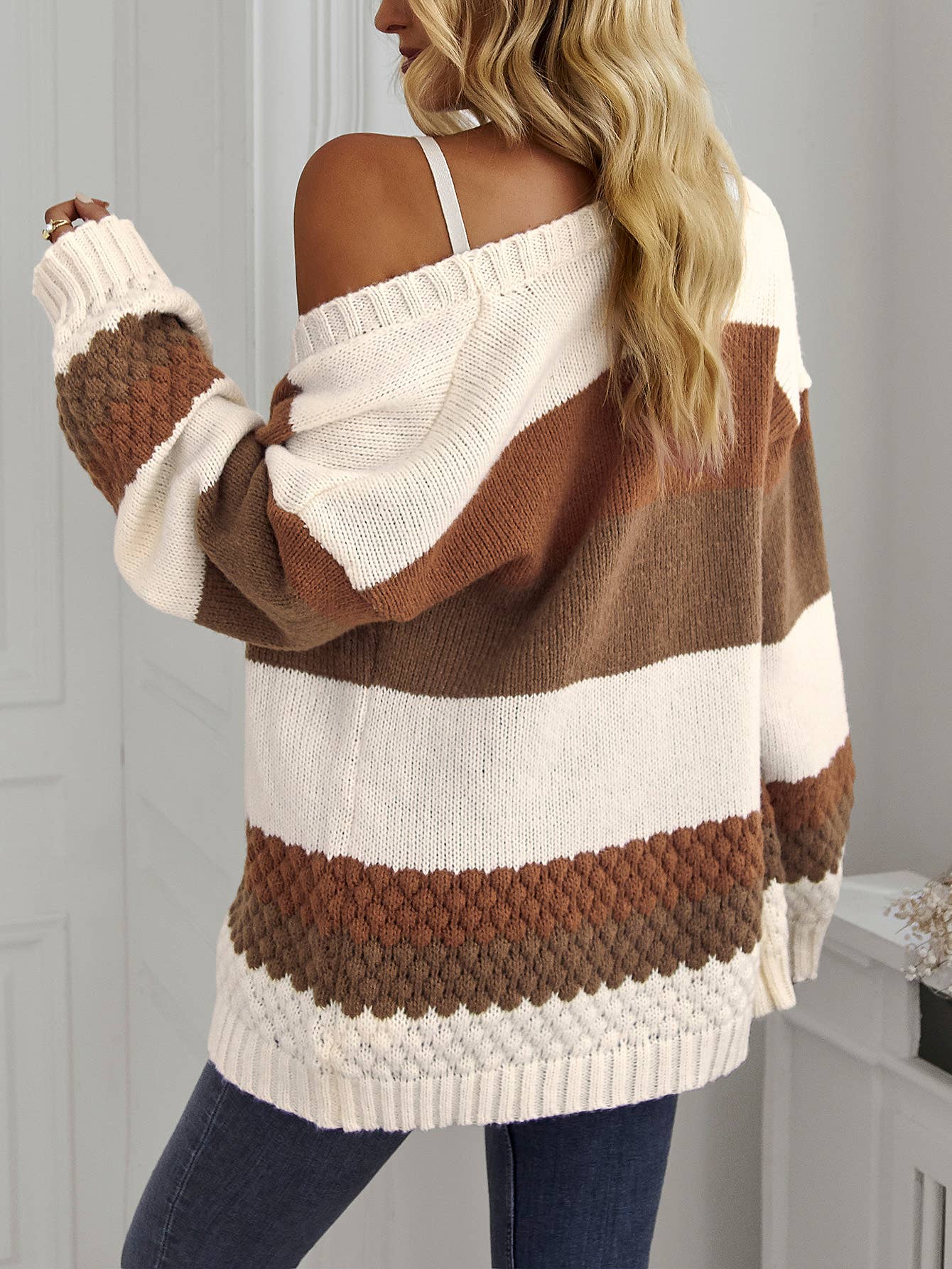 Cardigan Beige/Coffee