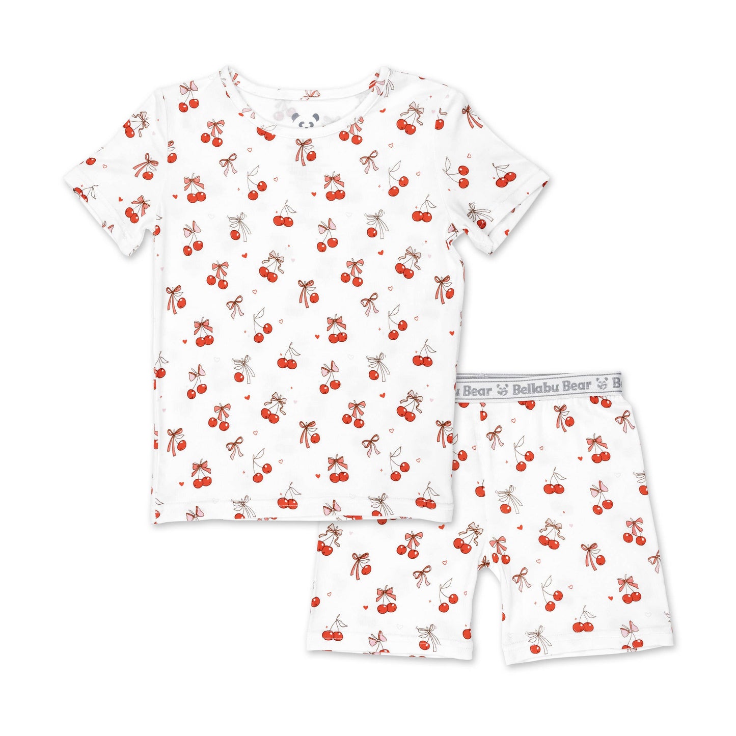 Kids Cherry On Top Bamboo Pajama Short Set
