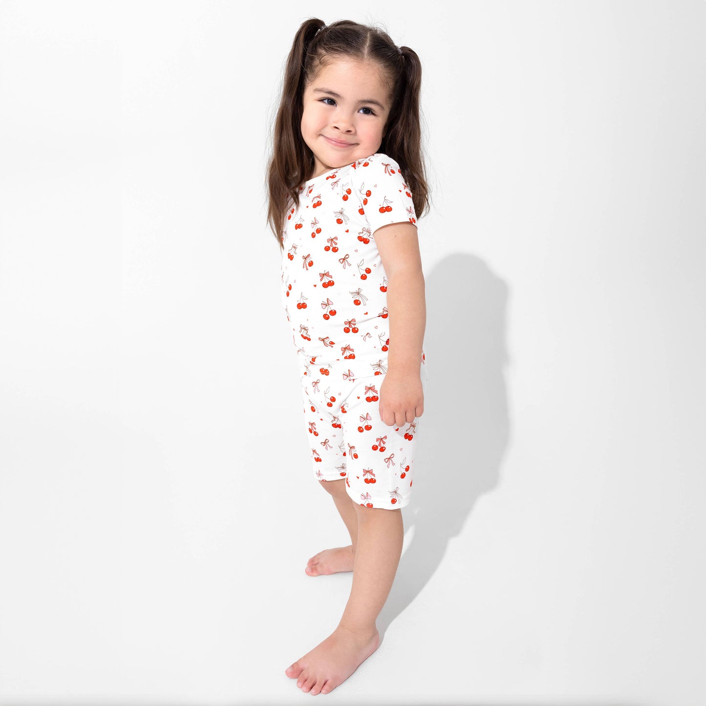 Kids Cherry On Top Bamboo Pajama Short Set