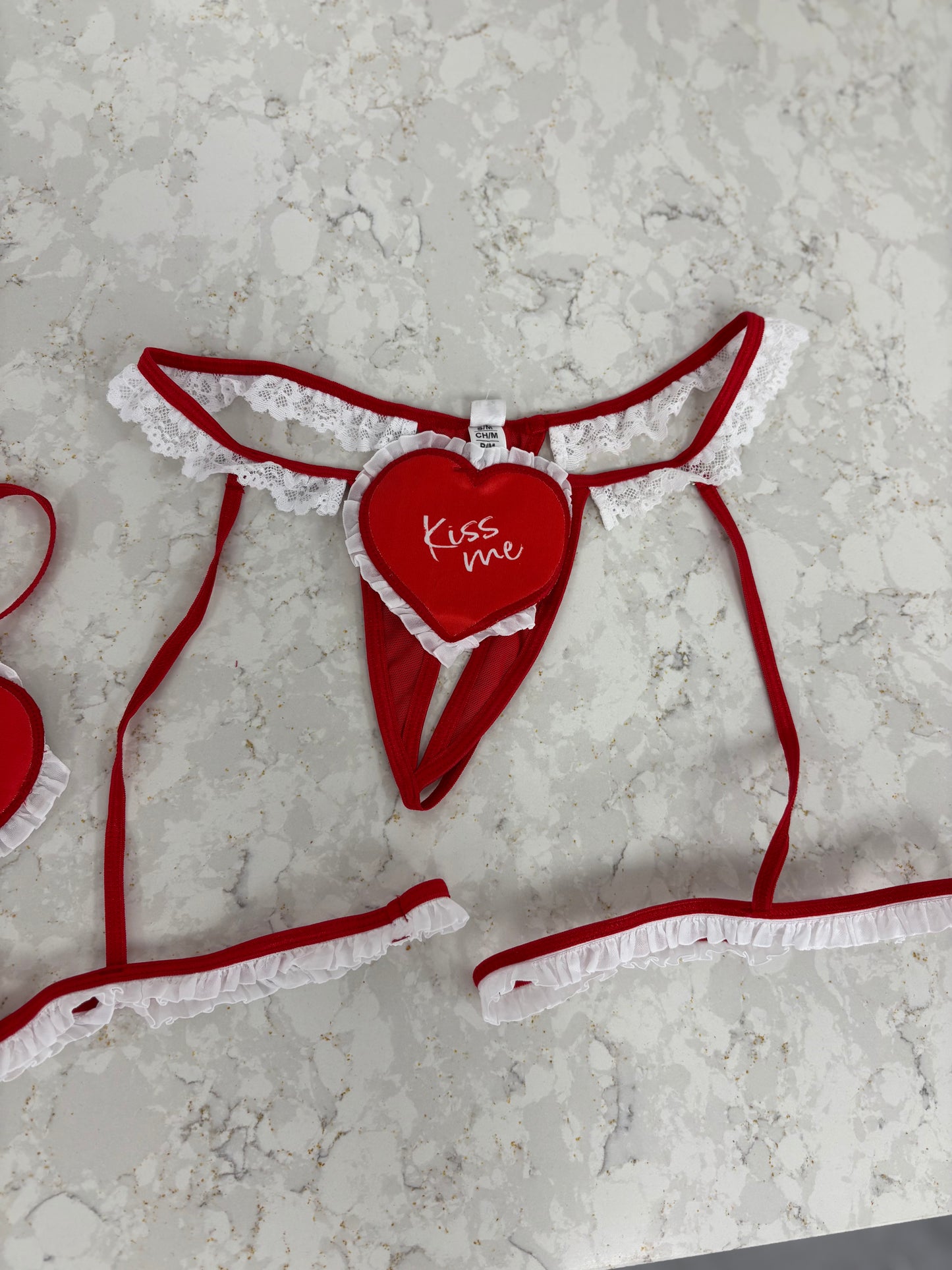 Women's Valentine's Ruffle 2 Piece Set