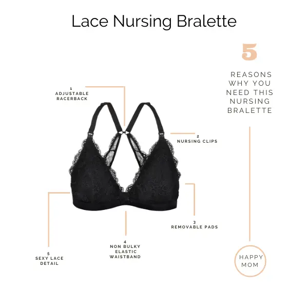Lace Nursing Bralette (French Grey)