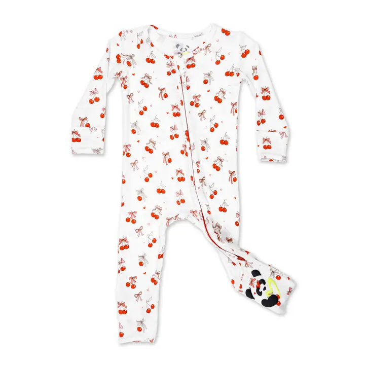 Cherry On Top Bamboo Convertible Footie