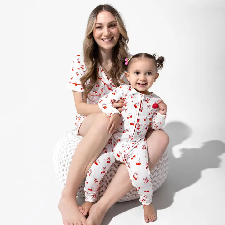 Cherry On Top Bamboo Convertible Footie