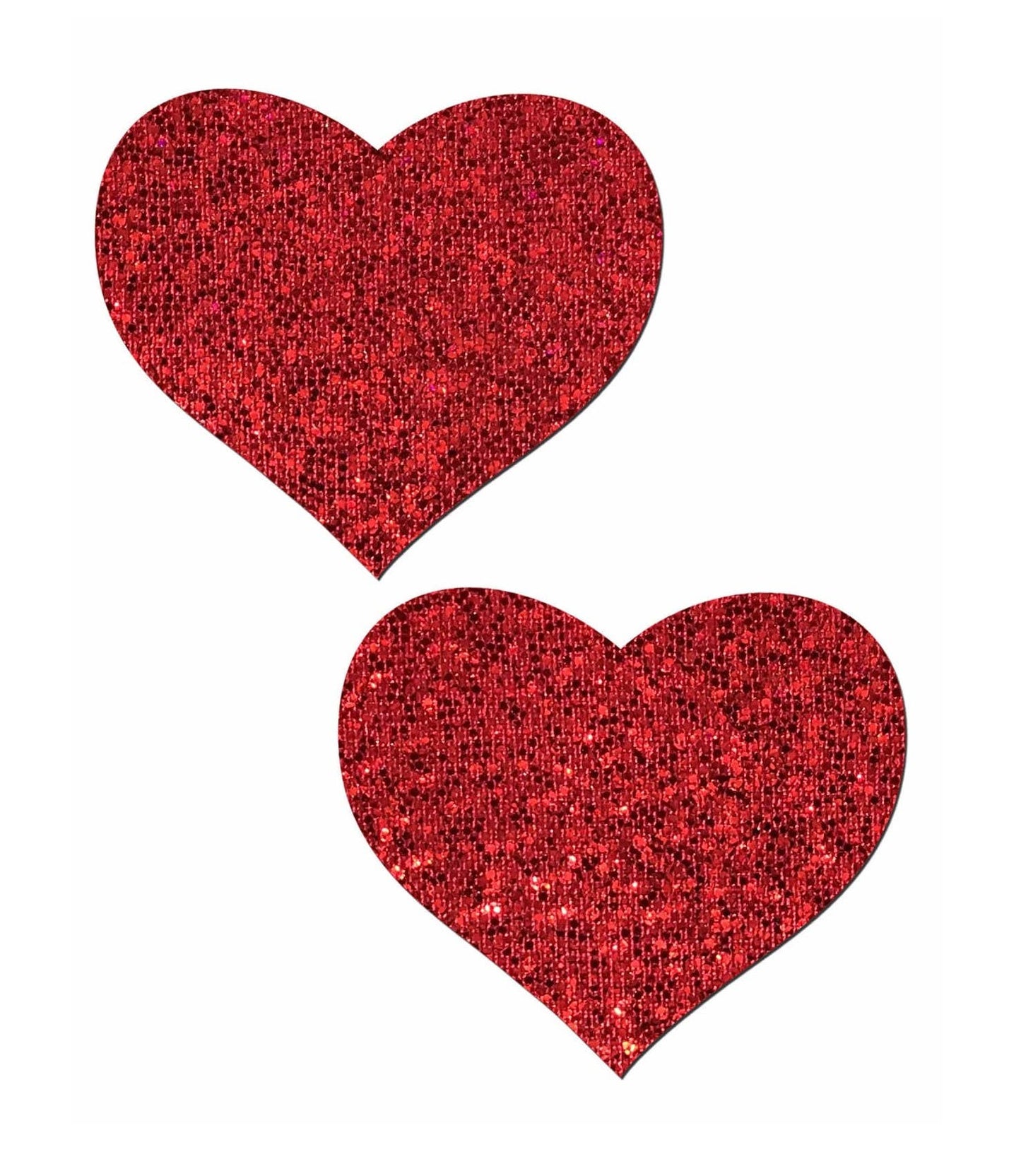 Red Glitter Hearts Nipple Pasties