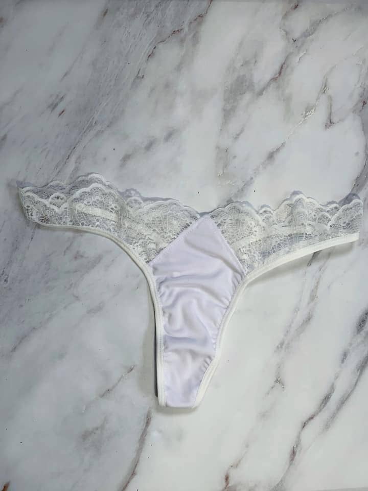 Pearl Chloe Lace Triangle Thong