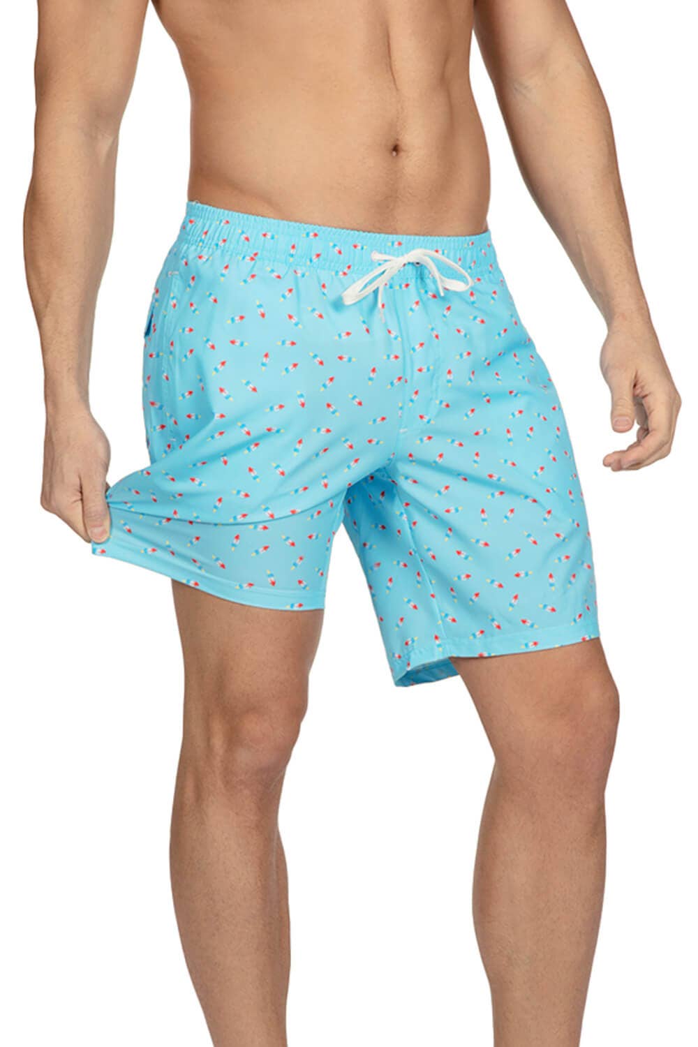 Men's Patriotic Pops Stretch Swim Trunks