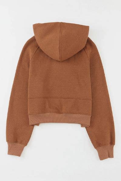 Quarter Zip Brown Hoodie