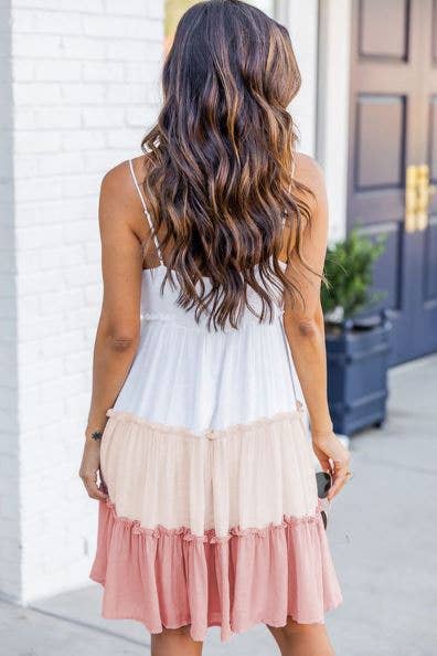 Tiered Colorblock Dress
