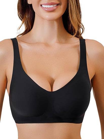 Seamless Bra V-Neck : Black