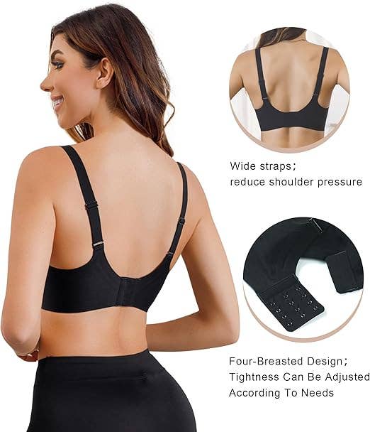 Seamless Bra V-Neck : Black