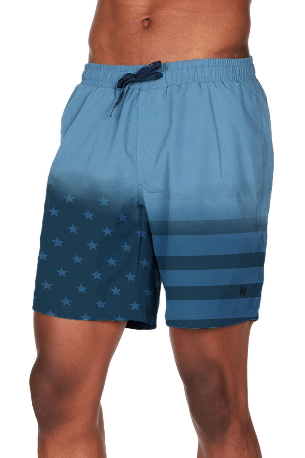 Men's American Flag Color Changing Swim Trunks