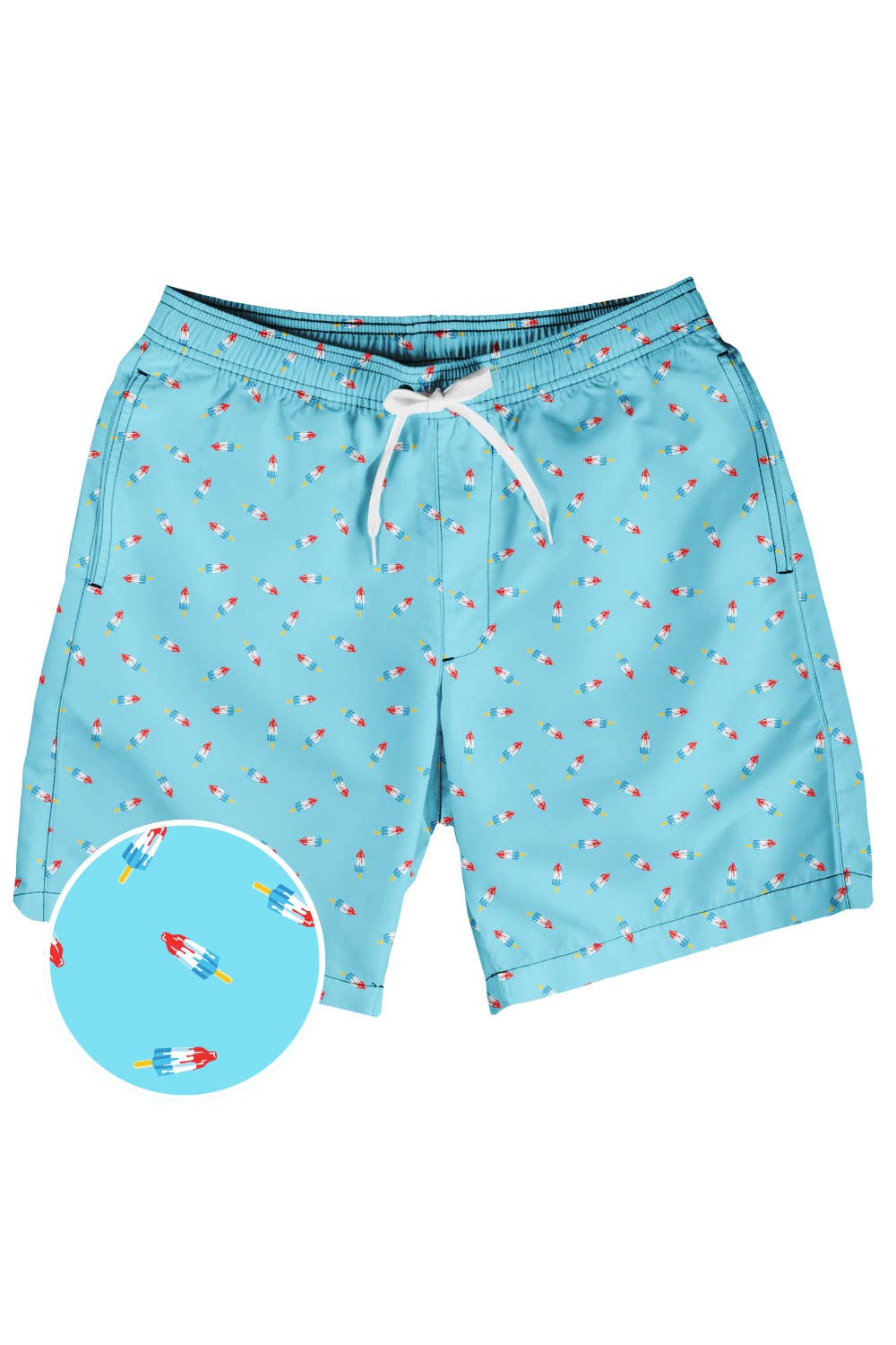 Men's Patriotic Pops Stretch Swim Trunks
