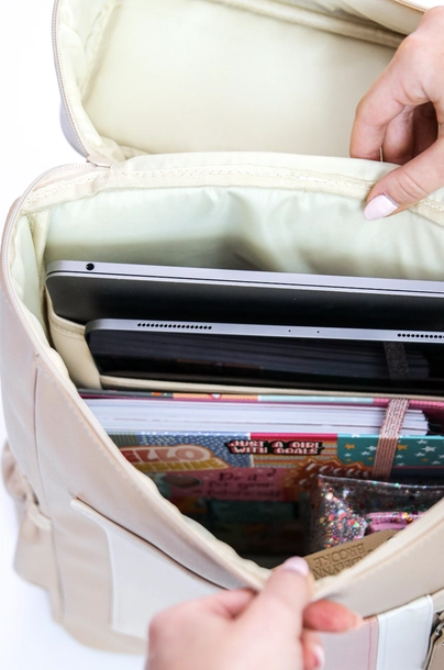 Blaze Backpack - Tan/Mauve