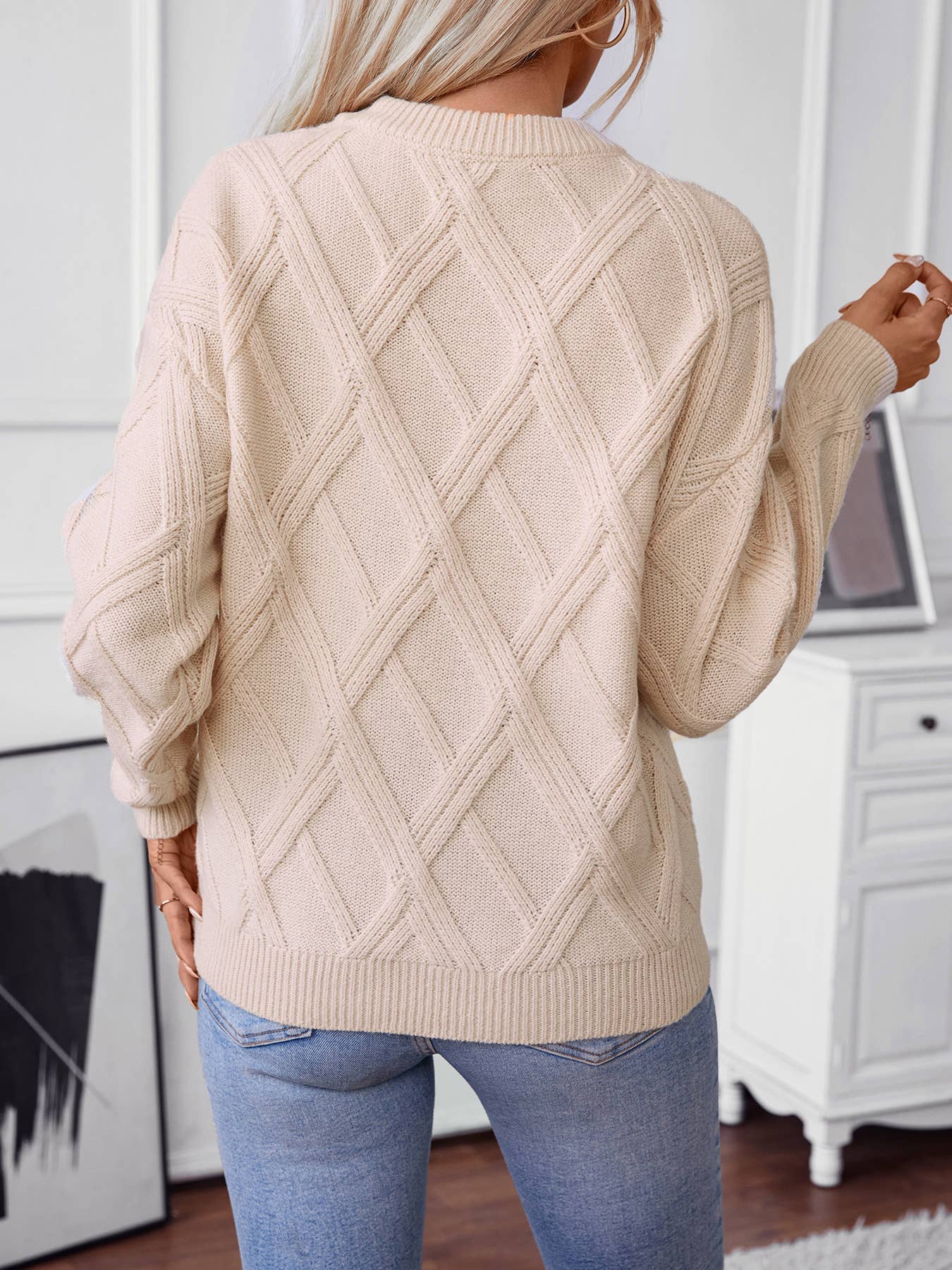 Weaved Sweater Apricot