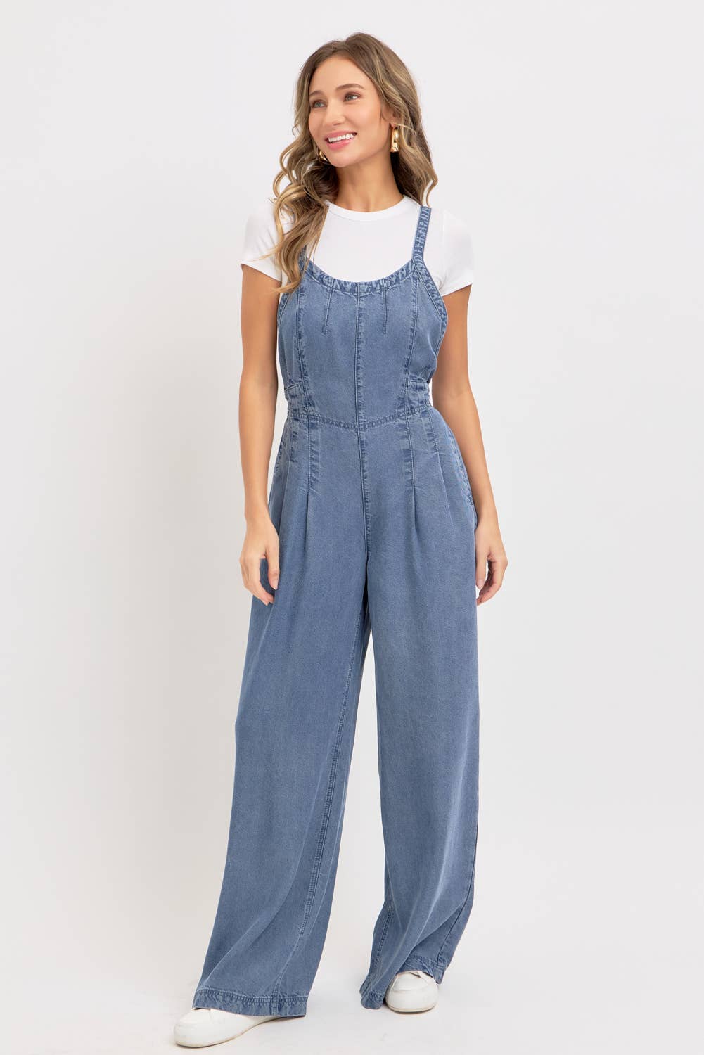Denim Jumpsuit - Mid Wash