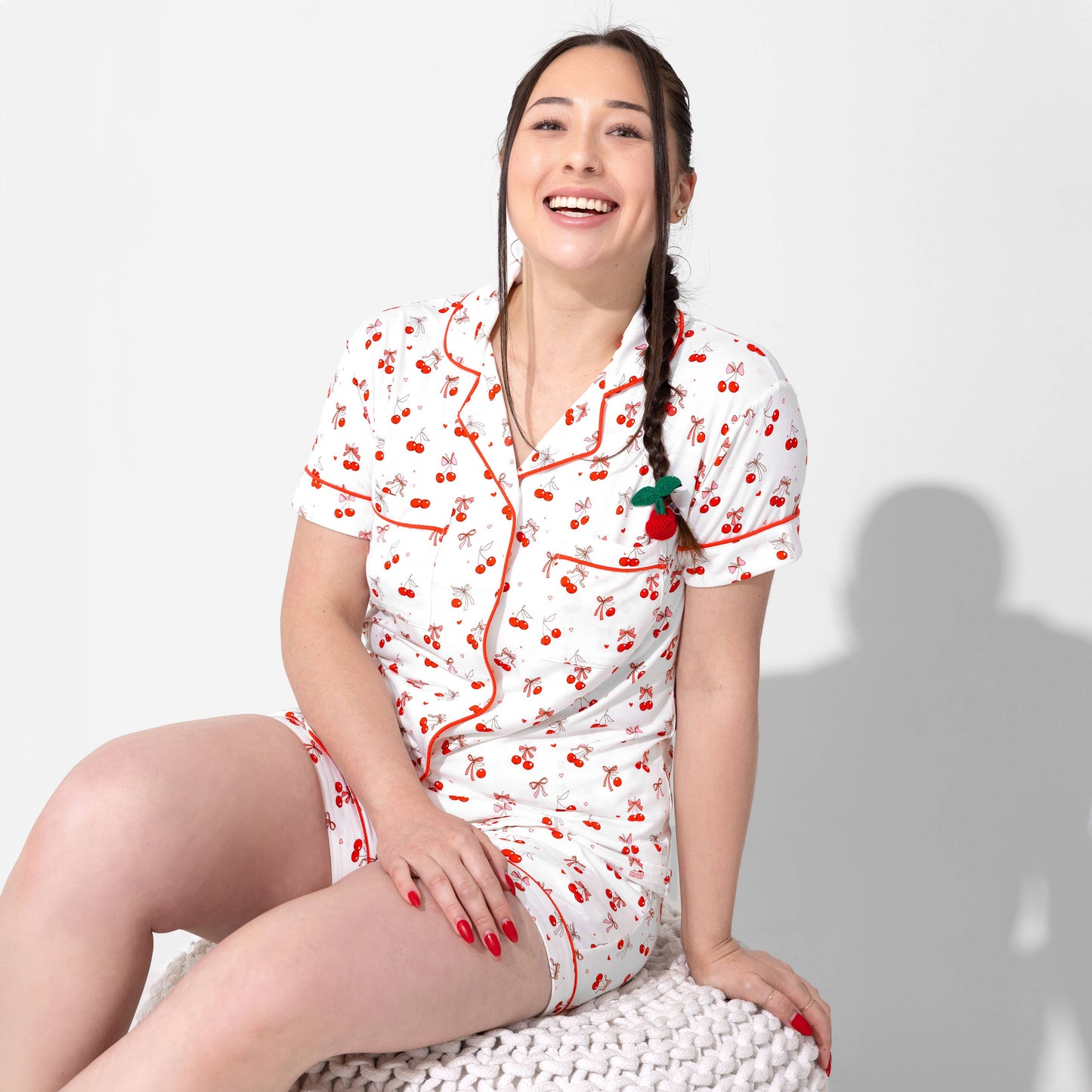 Cherry On Top Bamboo Pajama Short Set