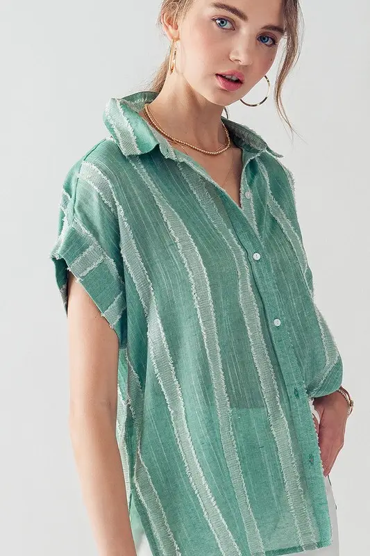 Maeve Button Down - Mint