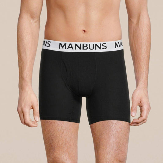 Men's Classic Black Boxer Brief with Pouch