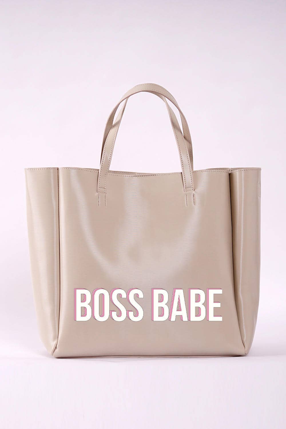 NEVER ENDING TOTE - Boss Babe (Cream)