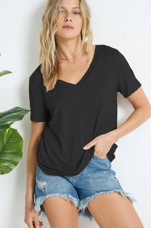Classic V Neck T-Shirt Black