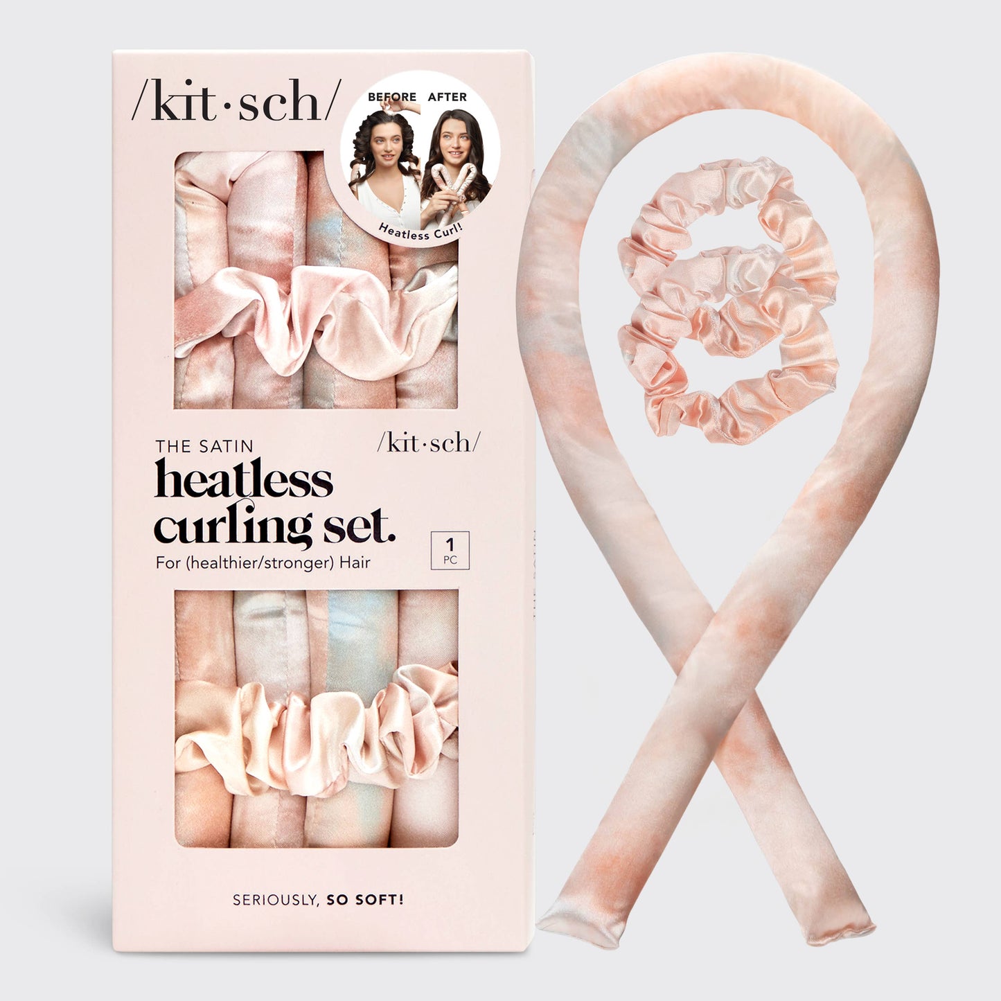 Satin Heatless Curling Set - Tie Dye