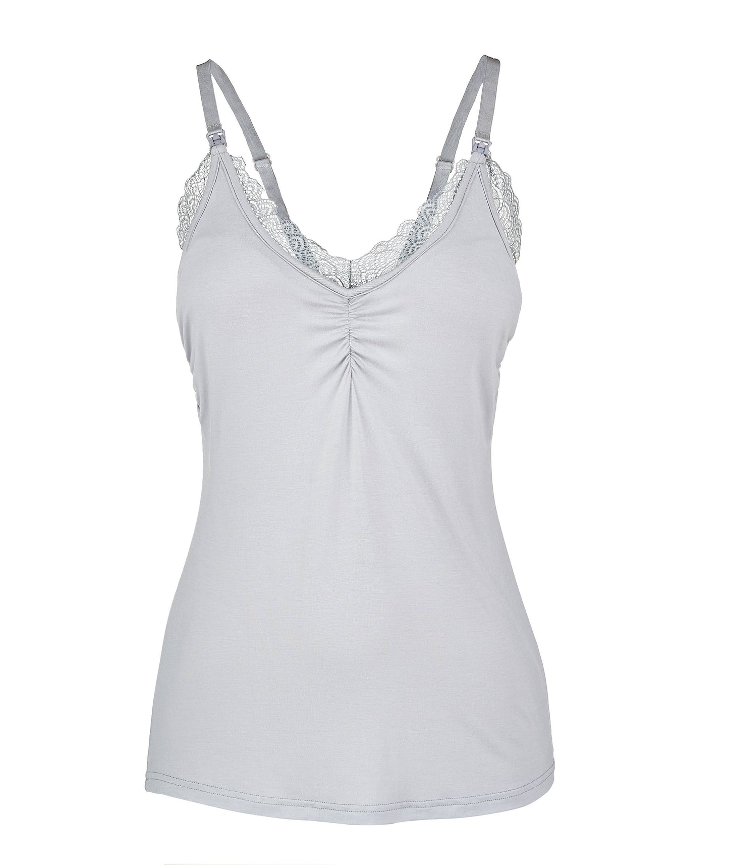 Lace Nursing Camisole Grey