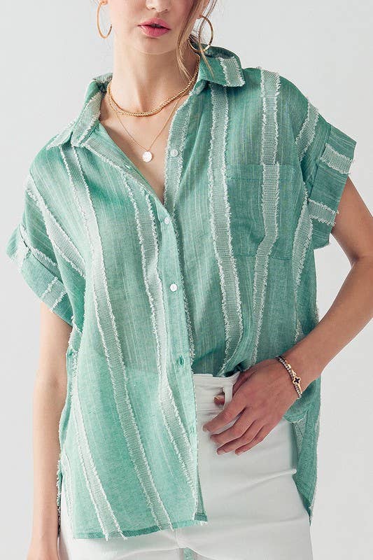 Maeve Button Down - Mint